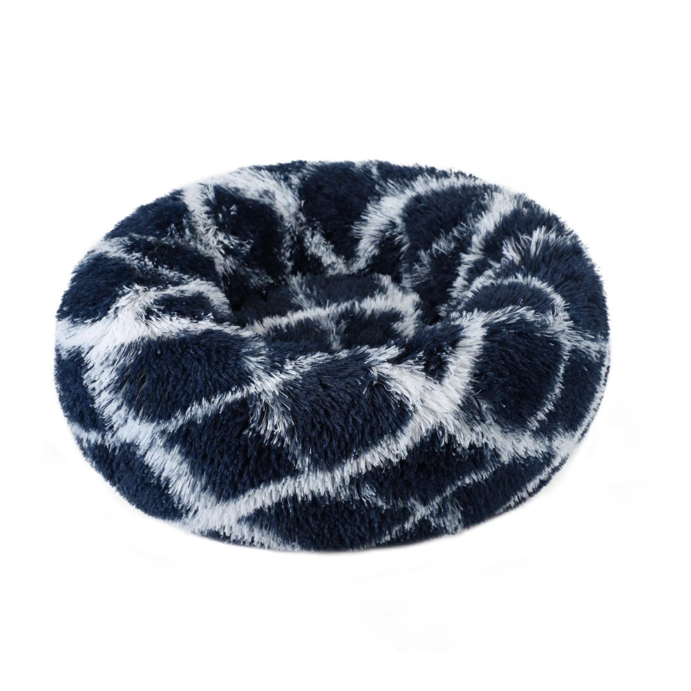 Donut Mand Plush Bed for Large Dogs, Pet Accessories, Cat's House, L Round Mat for Small and Medium Animal Calming, 70cm
