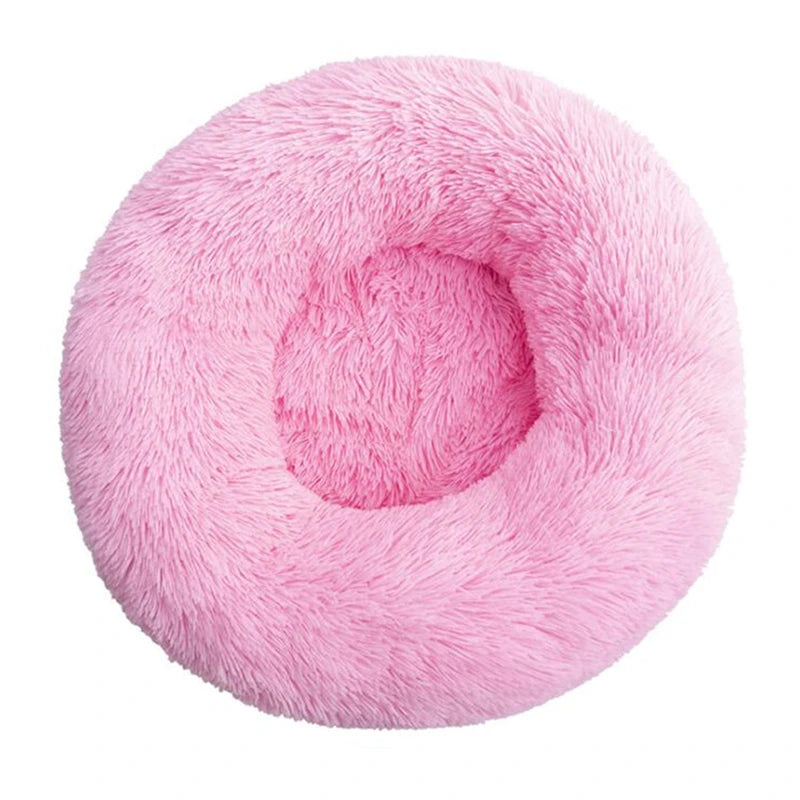 Donut Mand Plush Bed for Large Dogs, Pet Accessories, Cat's House, L Round Mat for Small and Medium Animal Calming, 70cm