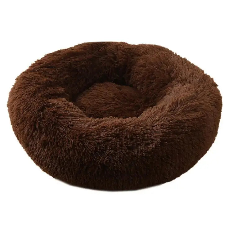 Donut Mand Plush Bed for Large Dogs, Pet Accessories, Cat's House, L Round Mat for Small and Medium Animal Calming, 70cm