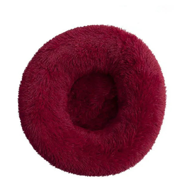 Donut Mand Plush Bed for Large Dogs, Pet Accessories, Cat's House, L Round Mat for Small and Medium Animal Calming, 70cm