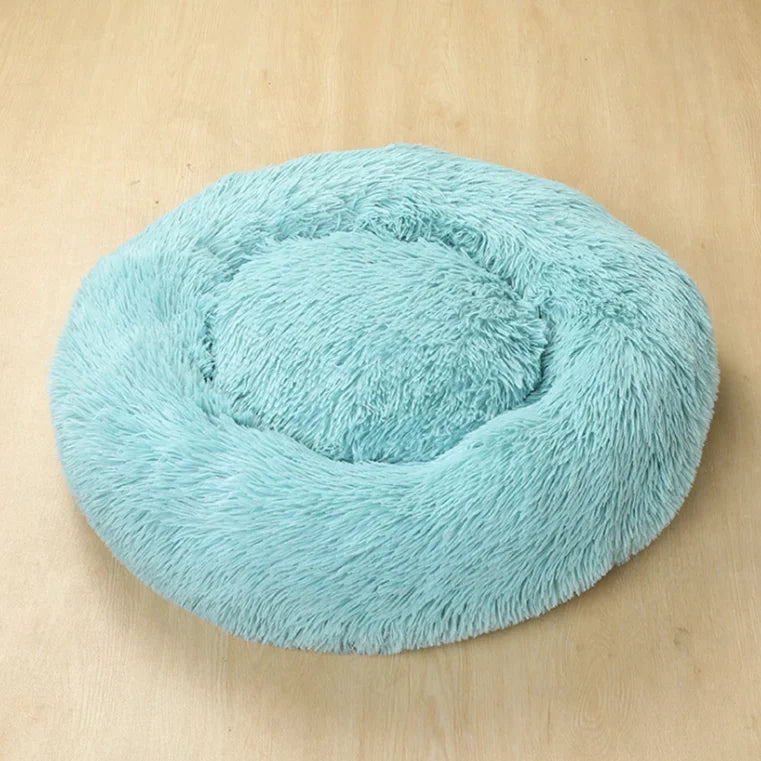 Donut Mand Plush Bed for Large Dogs, Pet Accessories, Cat's House, L Round Mat for Small and Medium Animal Calming, 70cm
