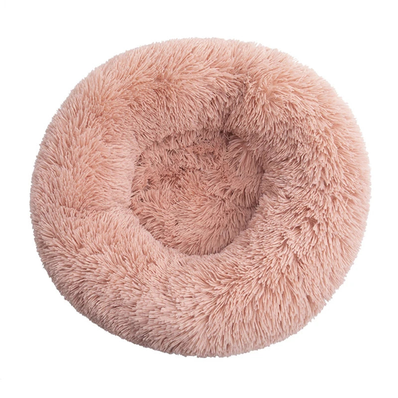 Donut Mand Plush Bed for Large Dogs, Pet Accessories, Cat's House, L Round Mat for Small and Medium Animal Calming, 70cm