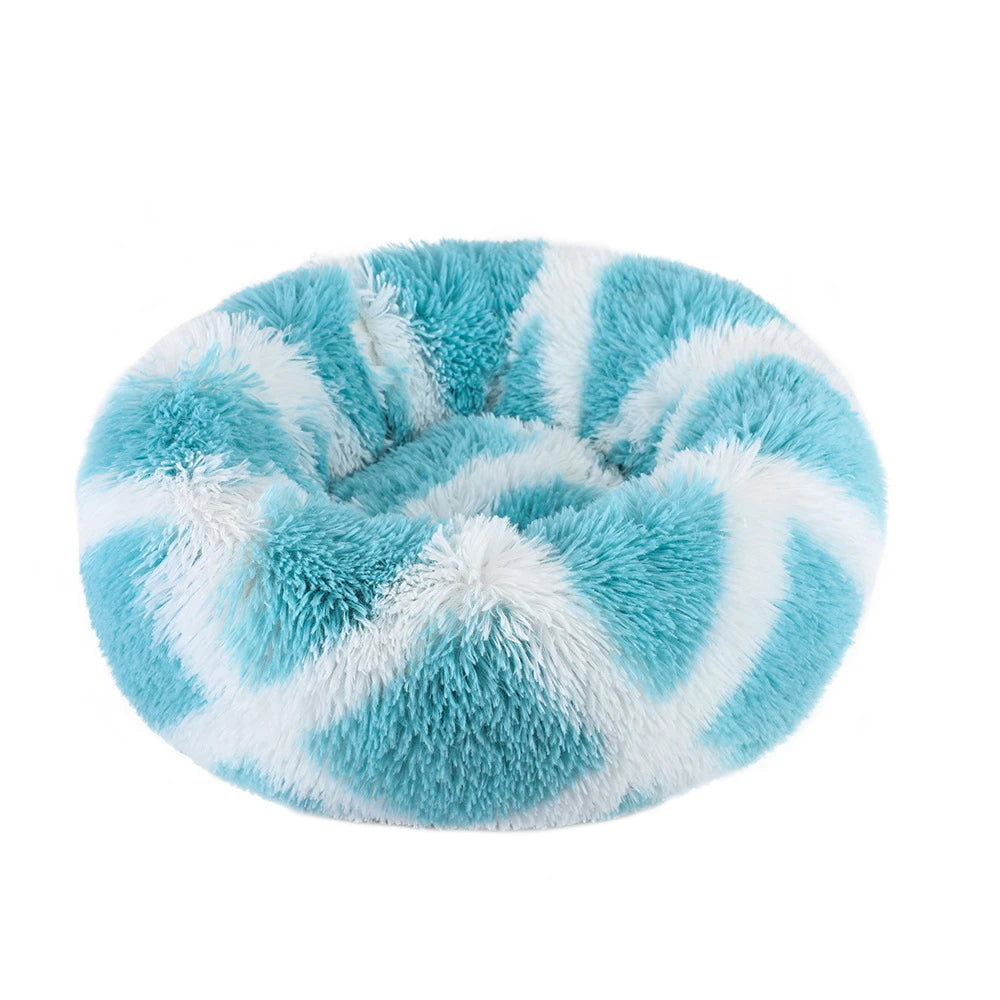 Donut Mand Plush Bed for Large Dogs, Pet Accessories, Cat's House, L Round Mat for Small and Medium Animal Calming, 70cm